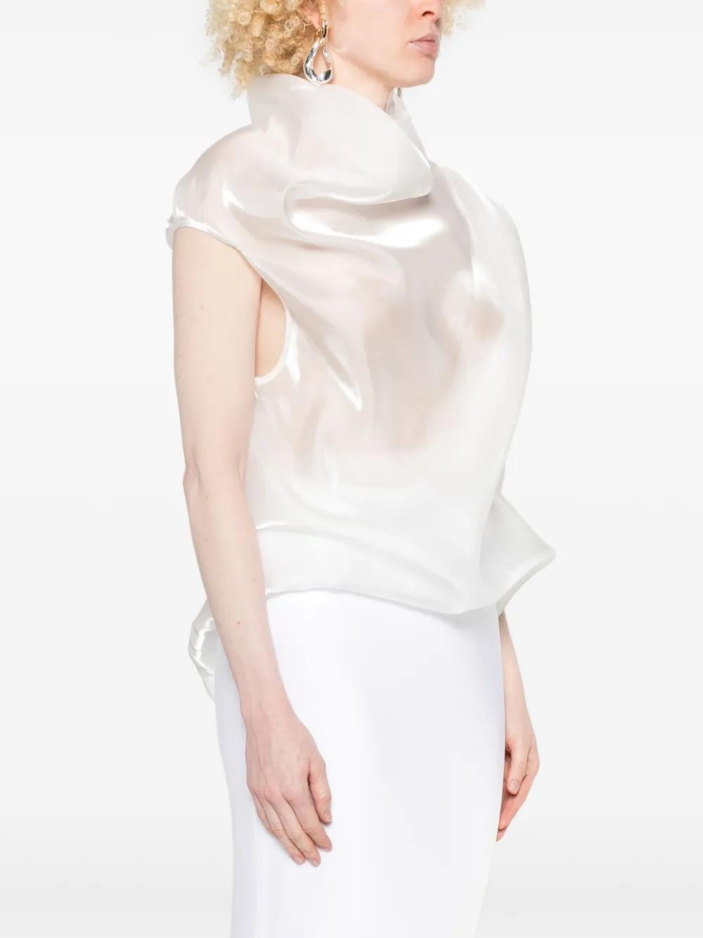 Issey Miyake Eau top Wit