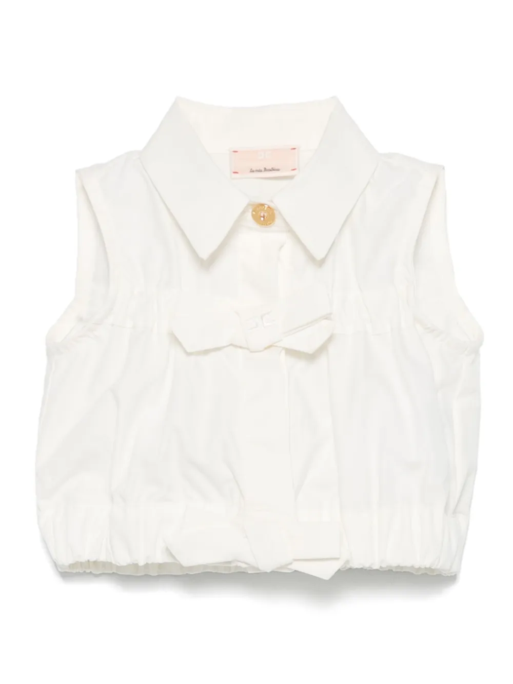 Elisabetta Franchi La Mia Bambina Katoenen shirt Wit