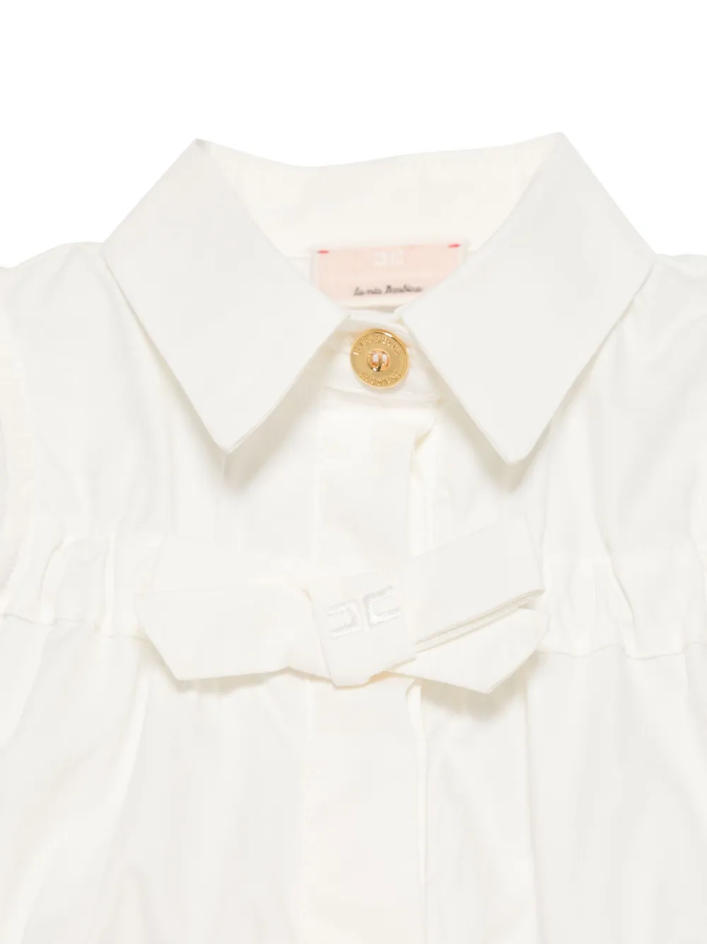 Elisabetta Franchi La Mia Bambina Katoenen shirt Wit