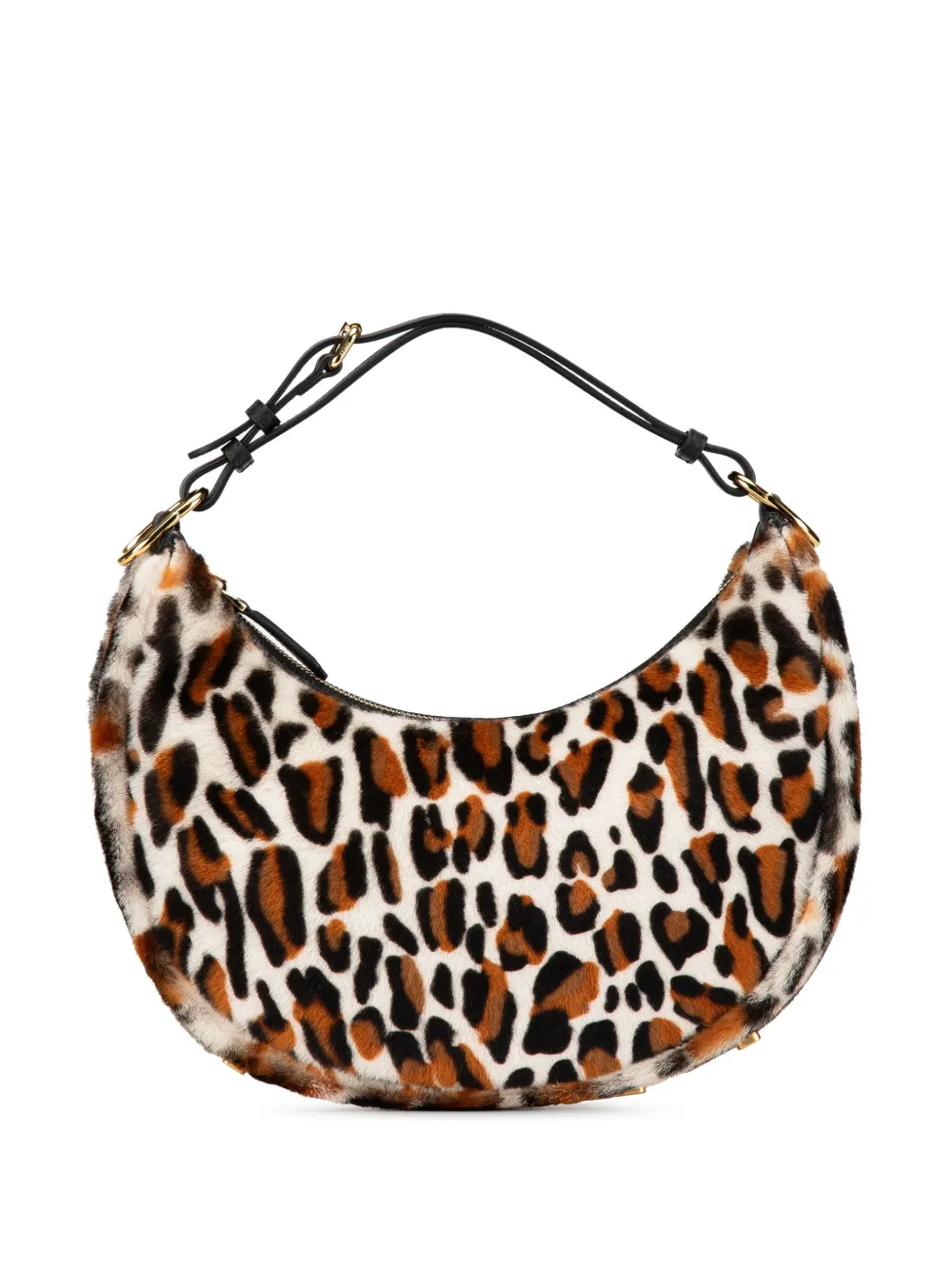 Fendi Pre-Owned 2010-2024 Small Leopard Print Pony Hair Fendigraphy hobo bag | Brown | Image 1