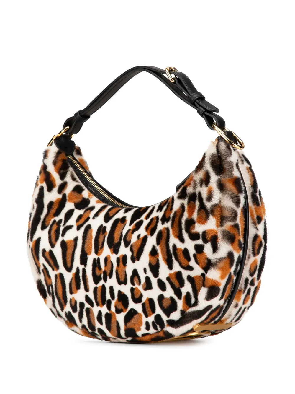 Fendi Pre-Owned 2010-2024 Small Leopard Print Pony Hair Fendigraphy hobo bag | Pre-Owned | Image 2
