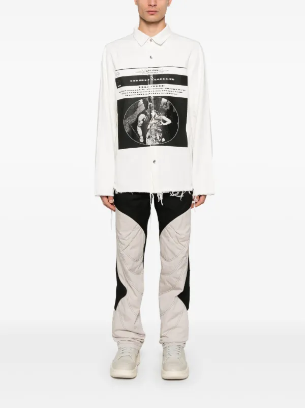 Rick Owens DRKSHDW ロゴ アウターシャツ | ホワイト | FARFETCH JP
