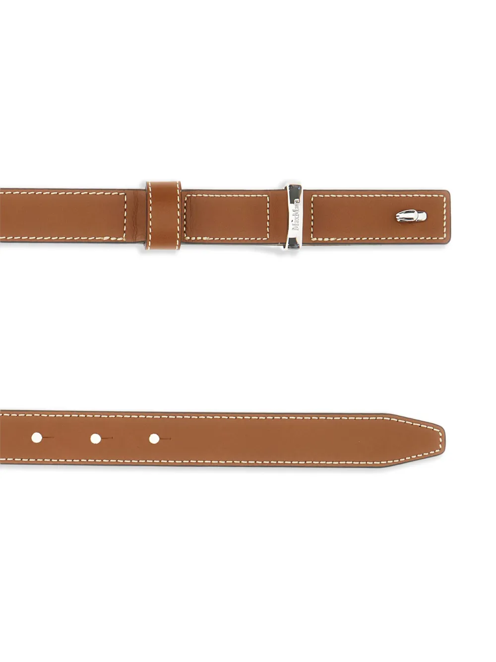 Max Mara Leren riem Bruin