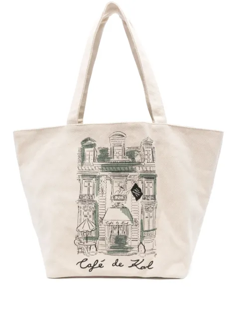 Karl Lagerfeld revesible canvas tote bag