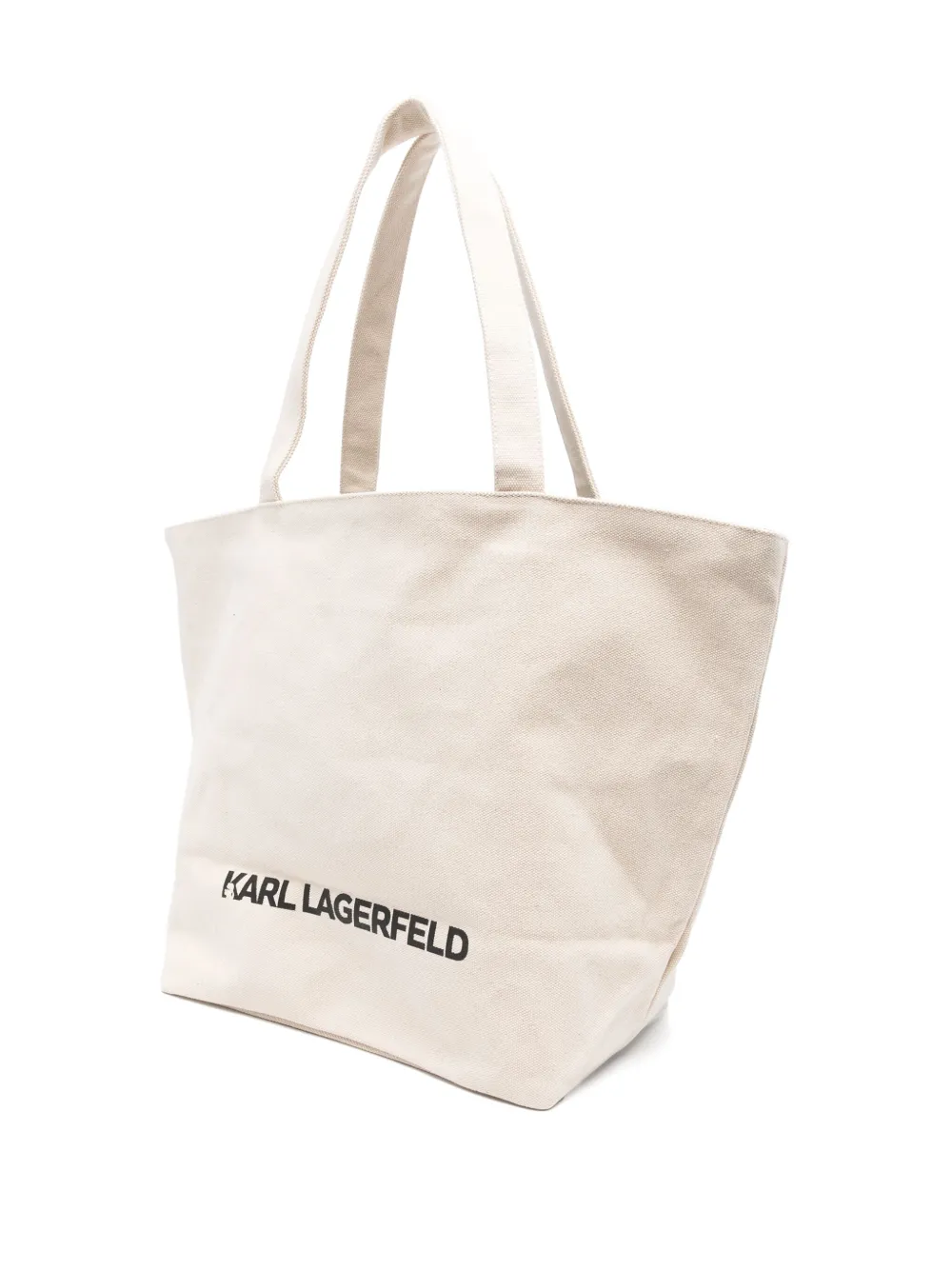 Karl Lagerfeld Omkeerbare canvas shopper Beige