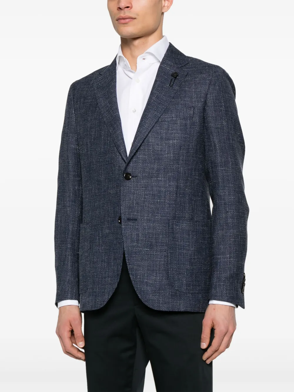 Lardini Blazer met enkele rij knopen Blauw