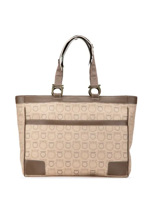 Sac porté épaule en toile à plaque Gancini (2000-2024) - Ferragamo Pre-Owned - Modalova