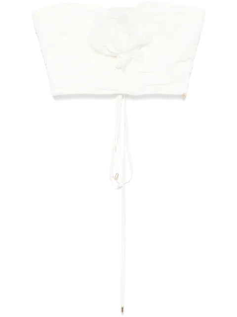 NISSA floral-appliqué top