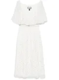 NISSA polka-dot midi dress - White