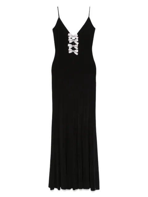NISSA bow-detail maxi dress