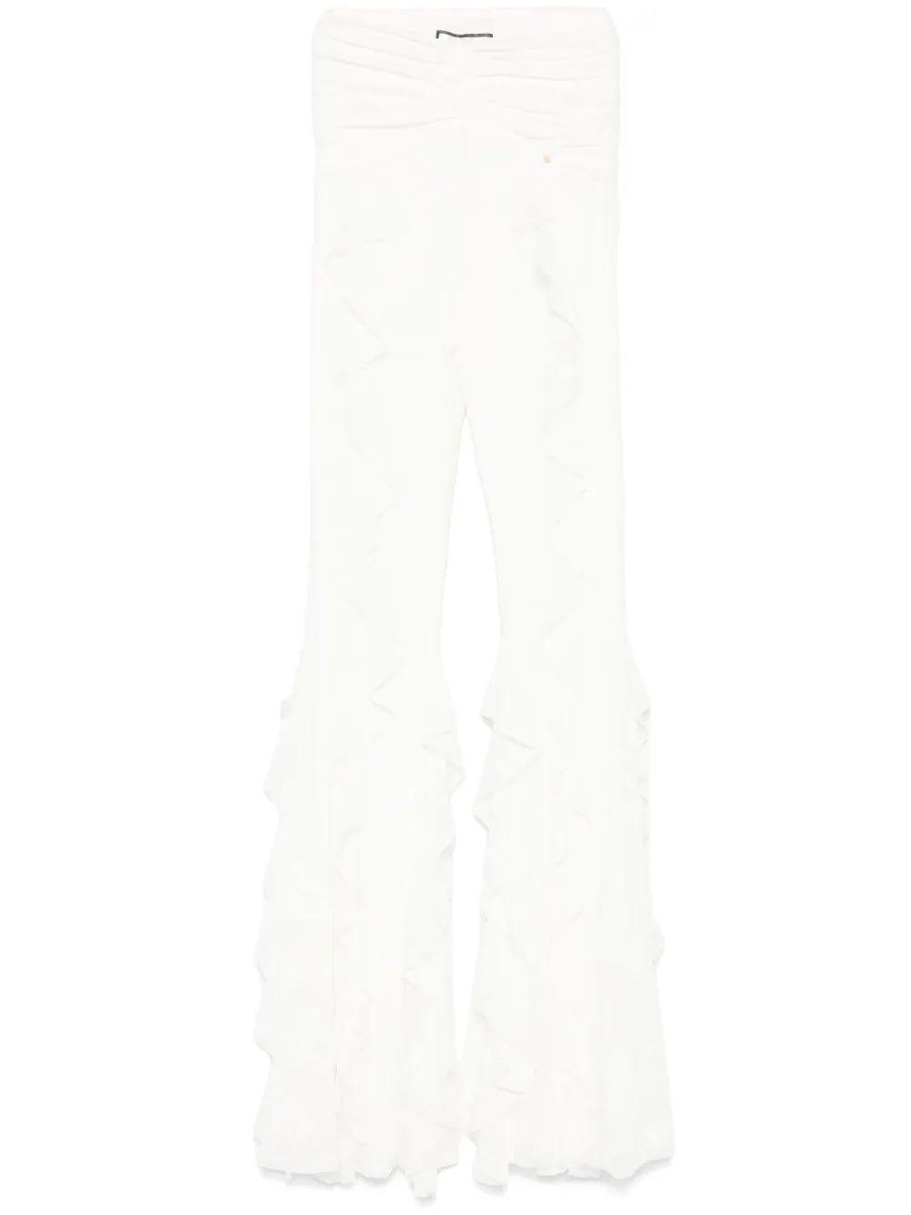 ruffled mesh trousers