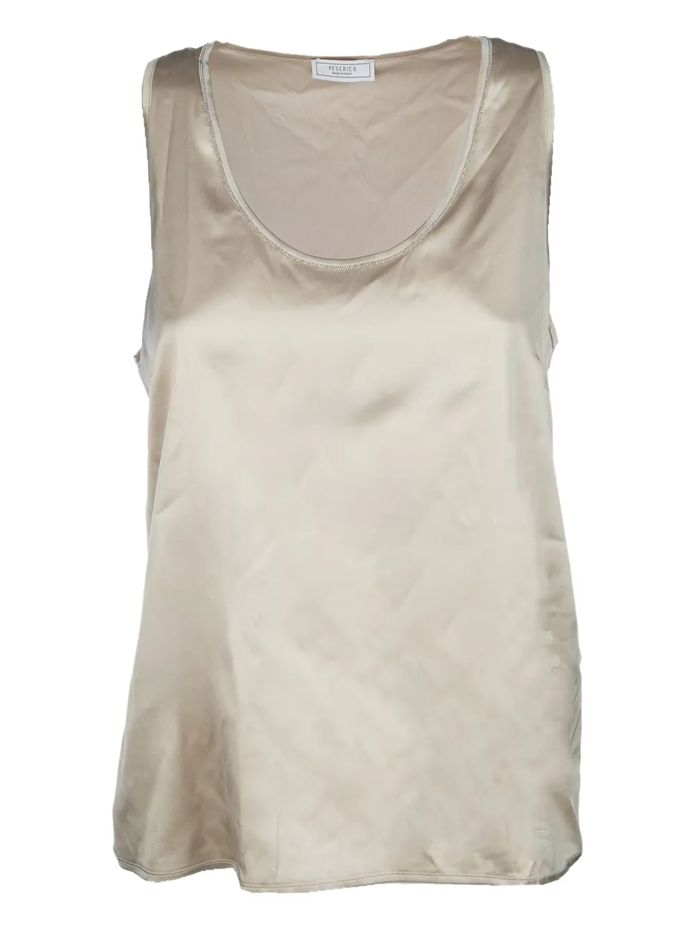 Peserico Verfraaide zijden top Beige