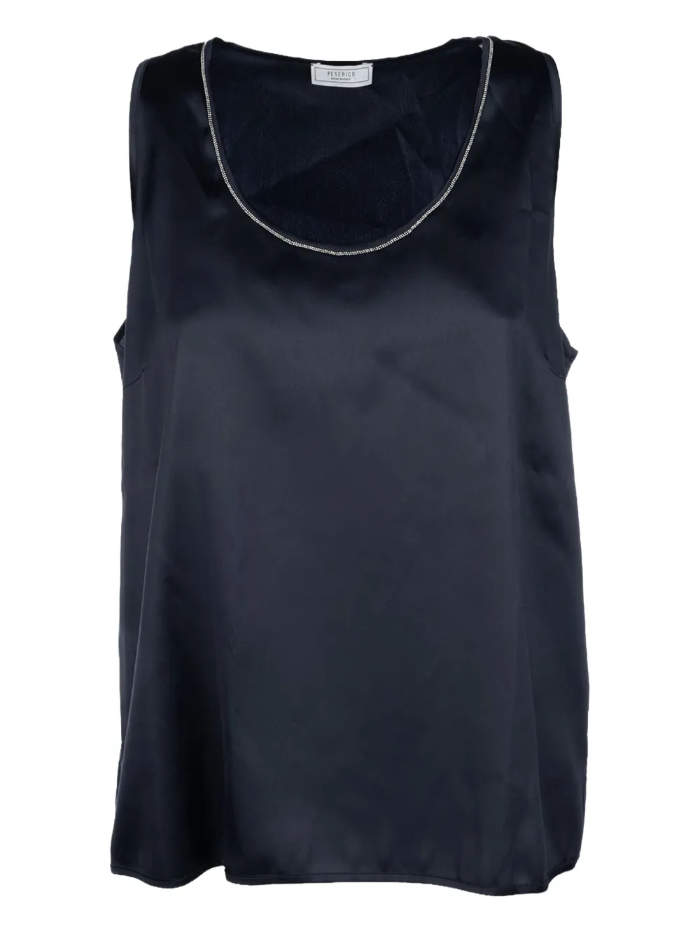 Peserico Blouse met verfraaide halslijn Zwart