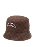 sprayground kid checked bucket hat - Brown