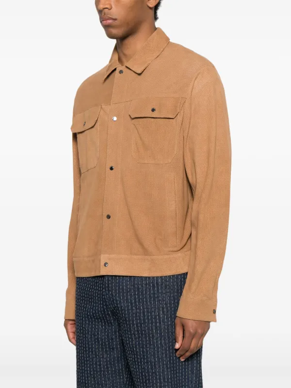 EMPORIO ARMANI スエードジャケット Emporio Armani スエード ジャケット | ブルー | FARFETCH JP