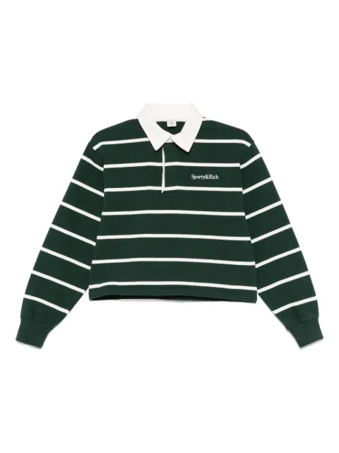 Sporty & Rich Camisa polo com listra
