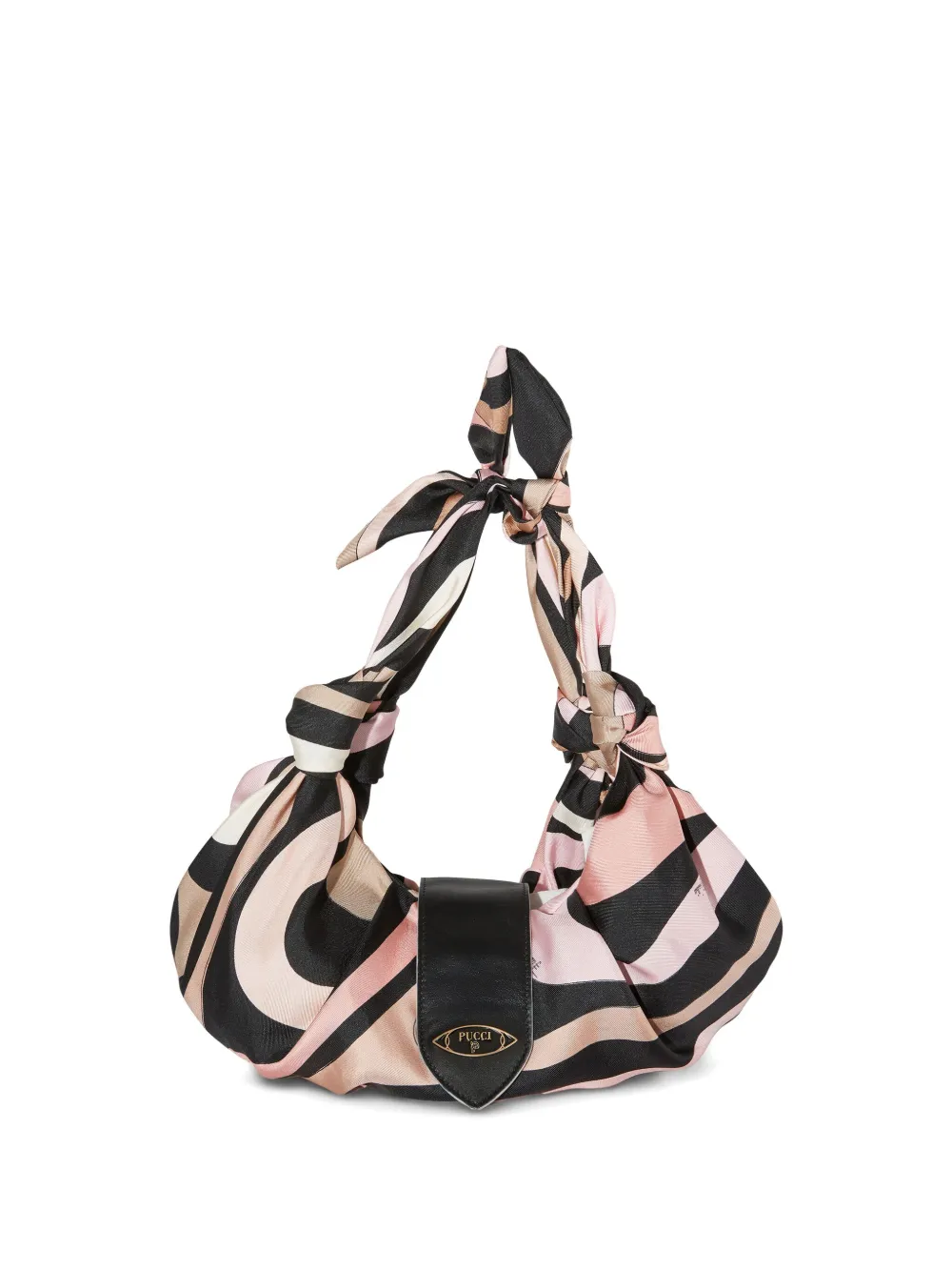 Pucci Silk Shoulder Bag In Black