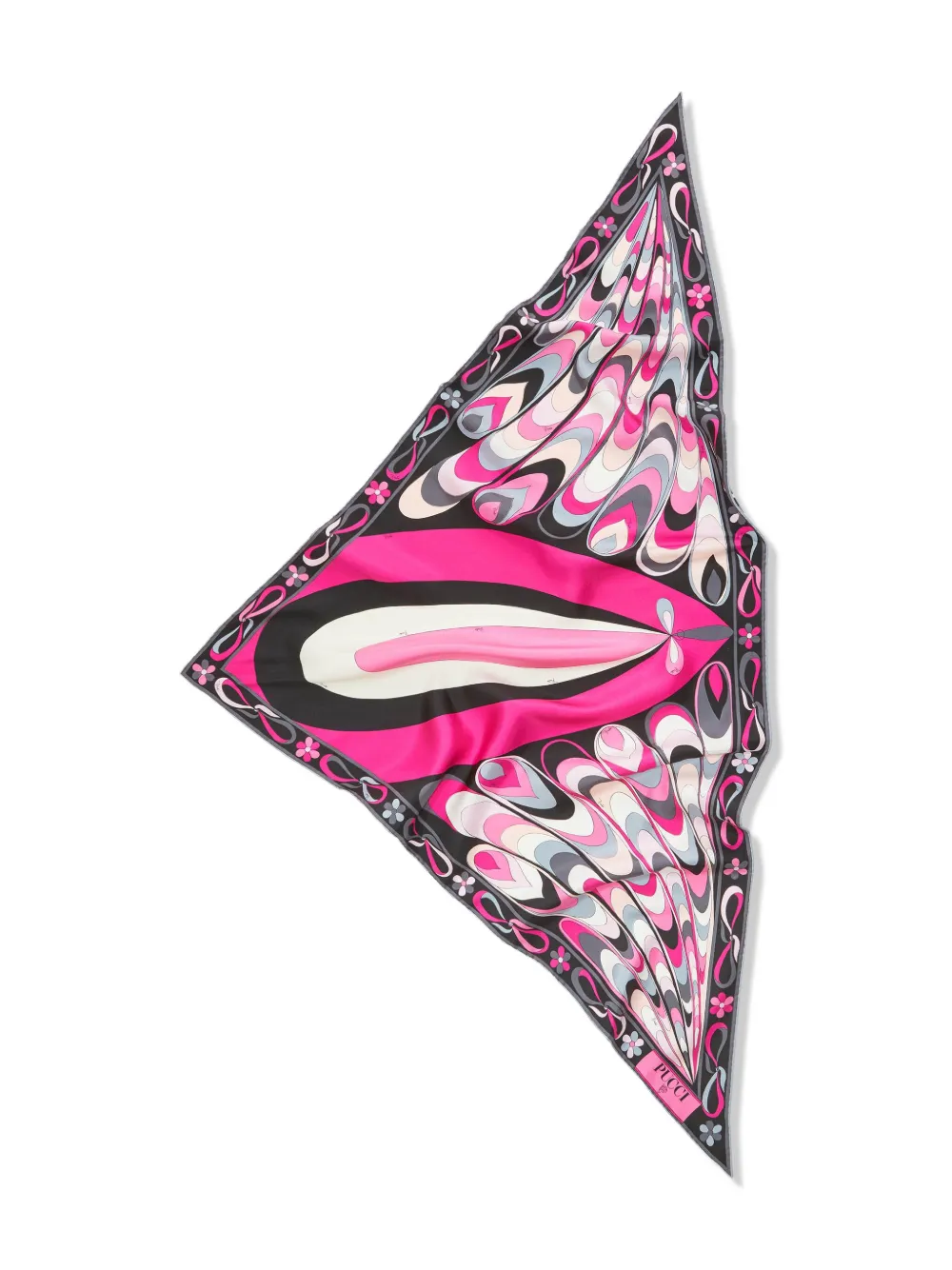 Maddalena and Onde-print silk scarf