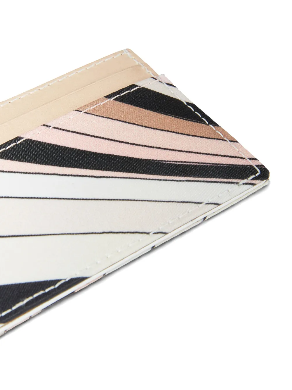 Shop Pucci Iride-print Card Holder In Neutrals