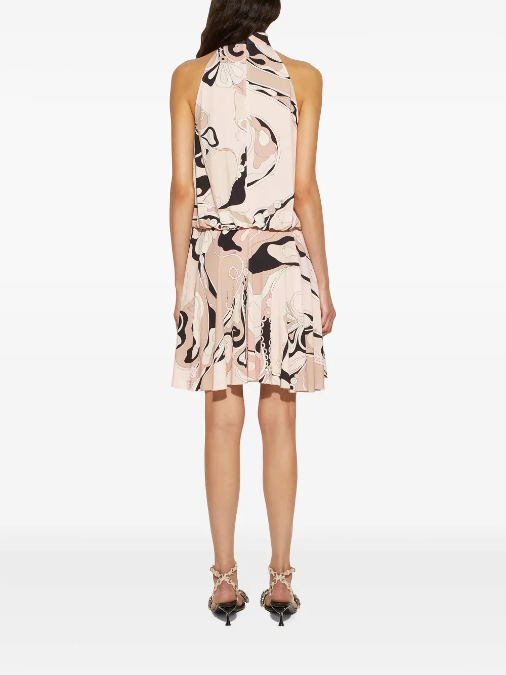PUCCI Jurk met orchidee-print Beige