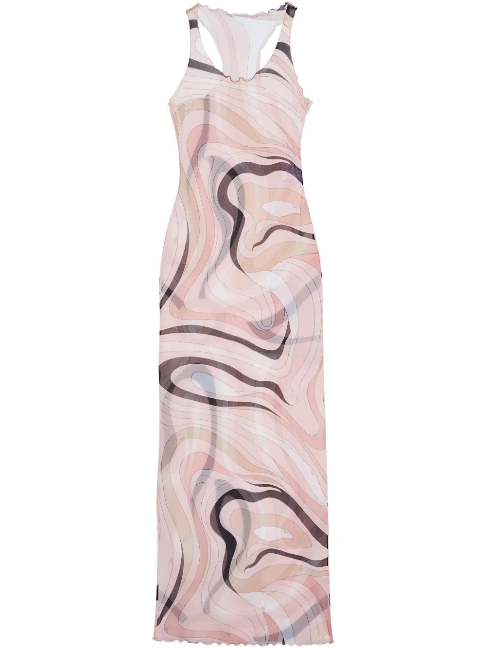 marmo-print dress