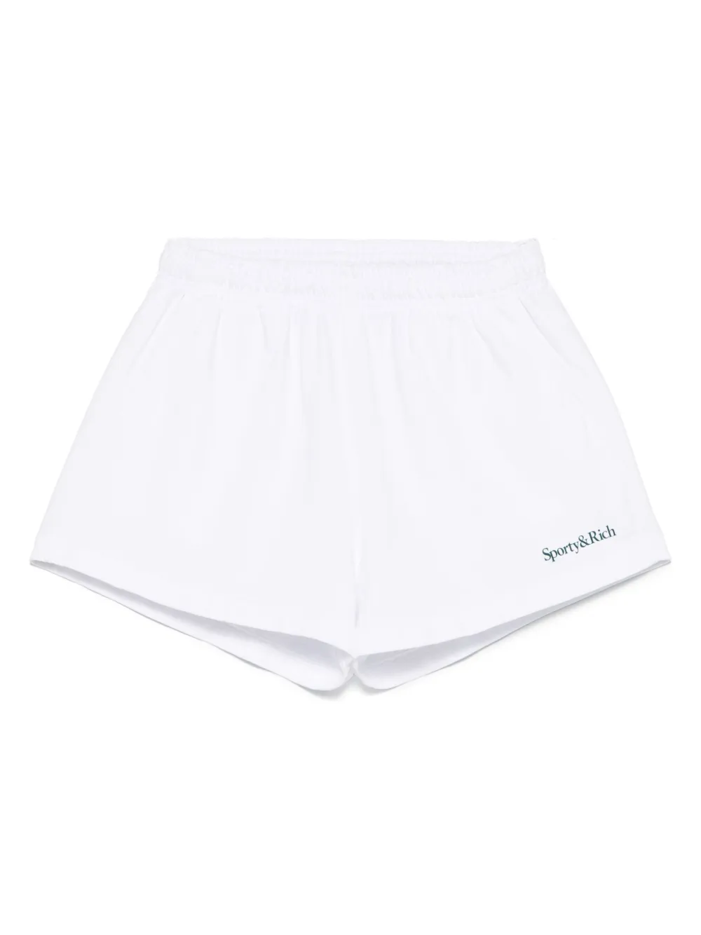Sporty & Rich Shorts met logoprint Wit