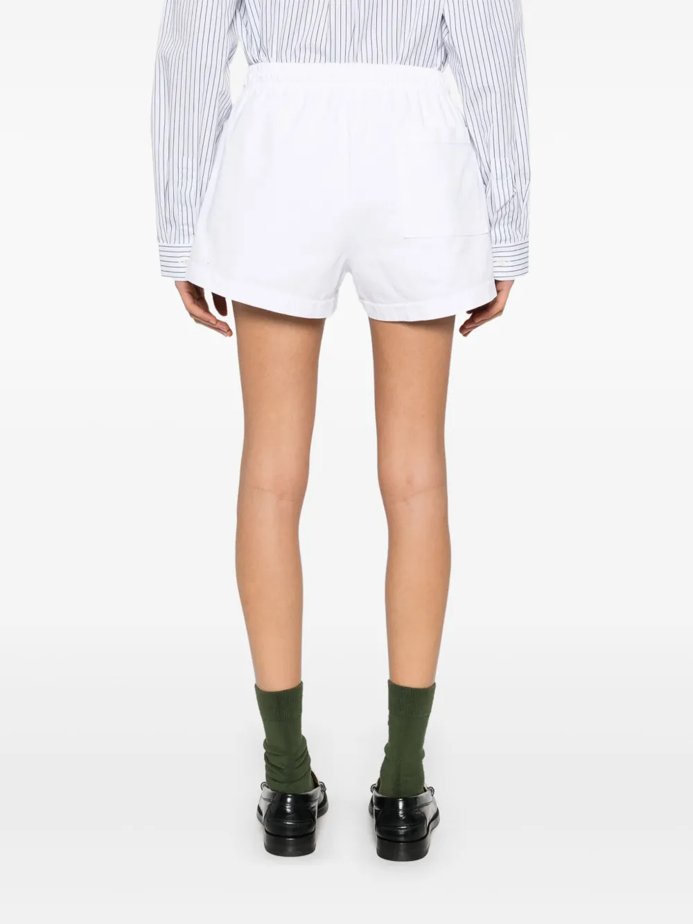 Sporty & Rich Shorts met logoprint Wit