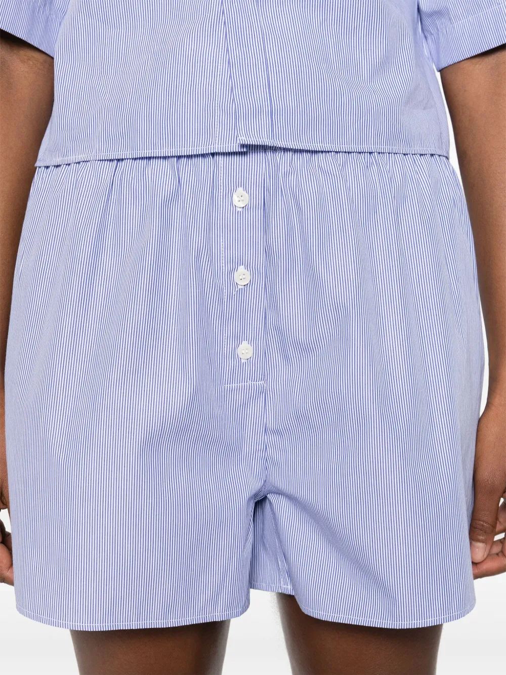 Sporty & Rich Gestreepte shorts Blauw