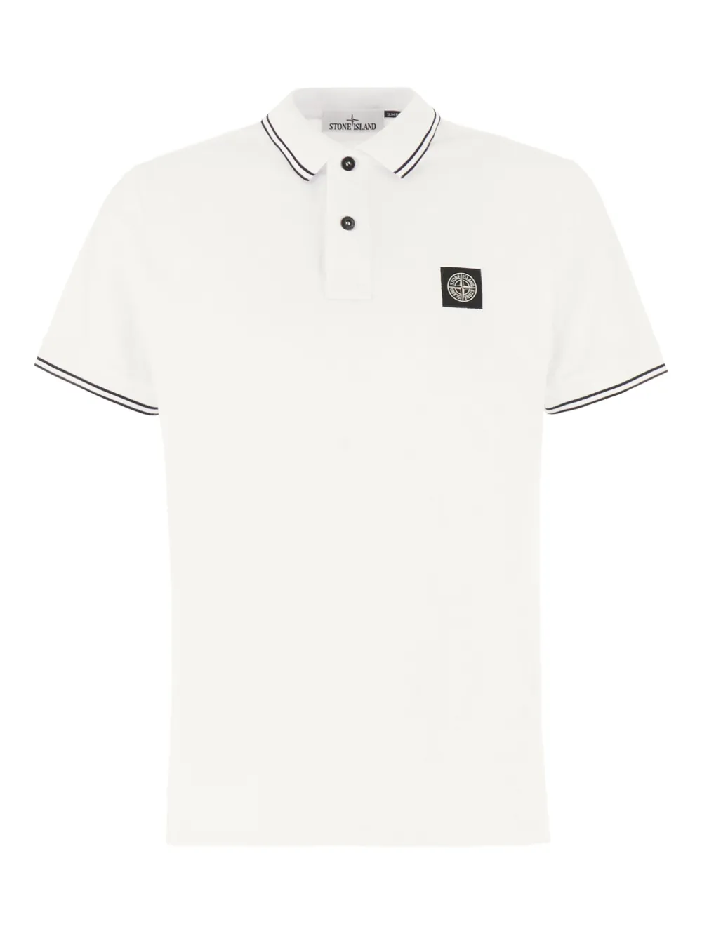 Stone Island playera tipo polo con distintivo Compass | blanco | Image 1