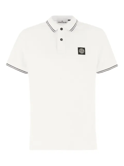 Stone Island playera tipo polo con distintivo Compass