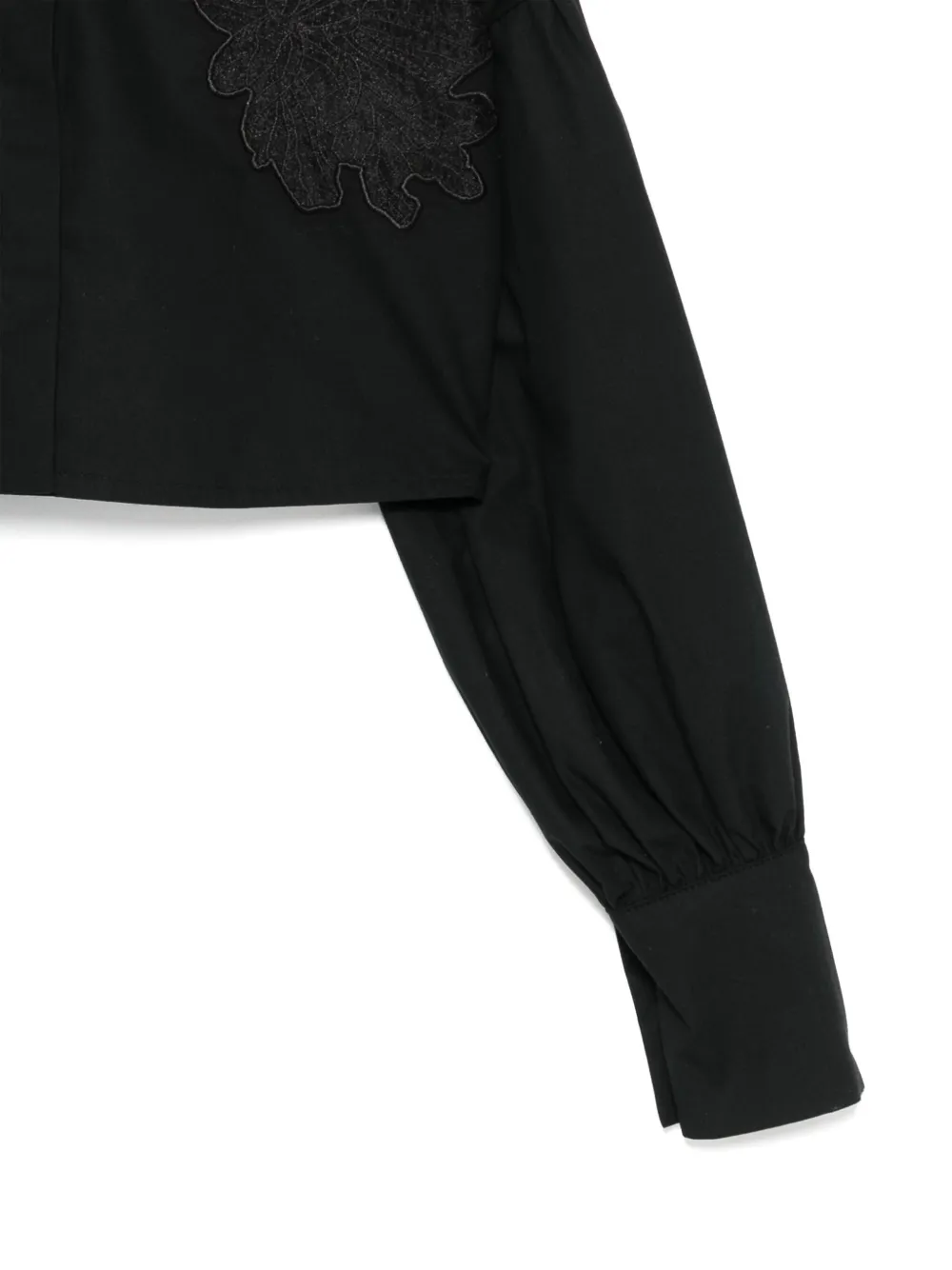 Elisabetta Franchi La Mia Bambina Shirt met kant Zwart