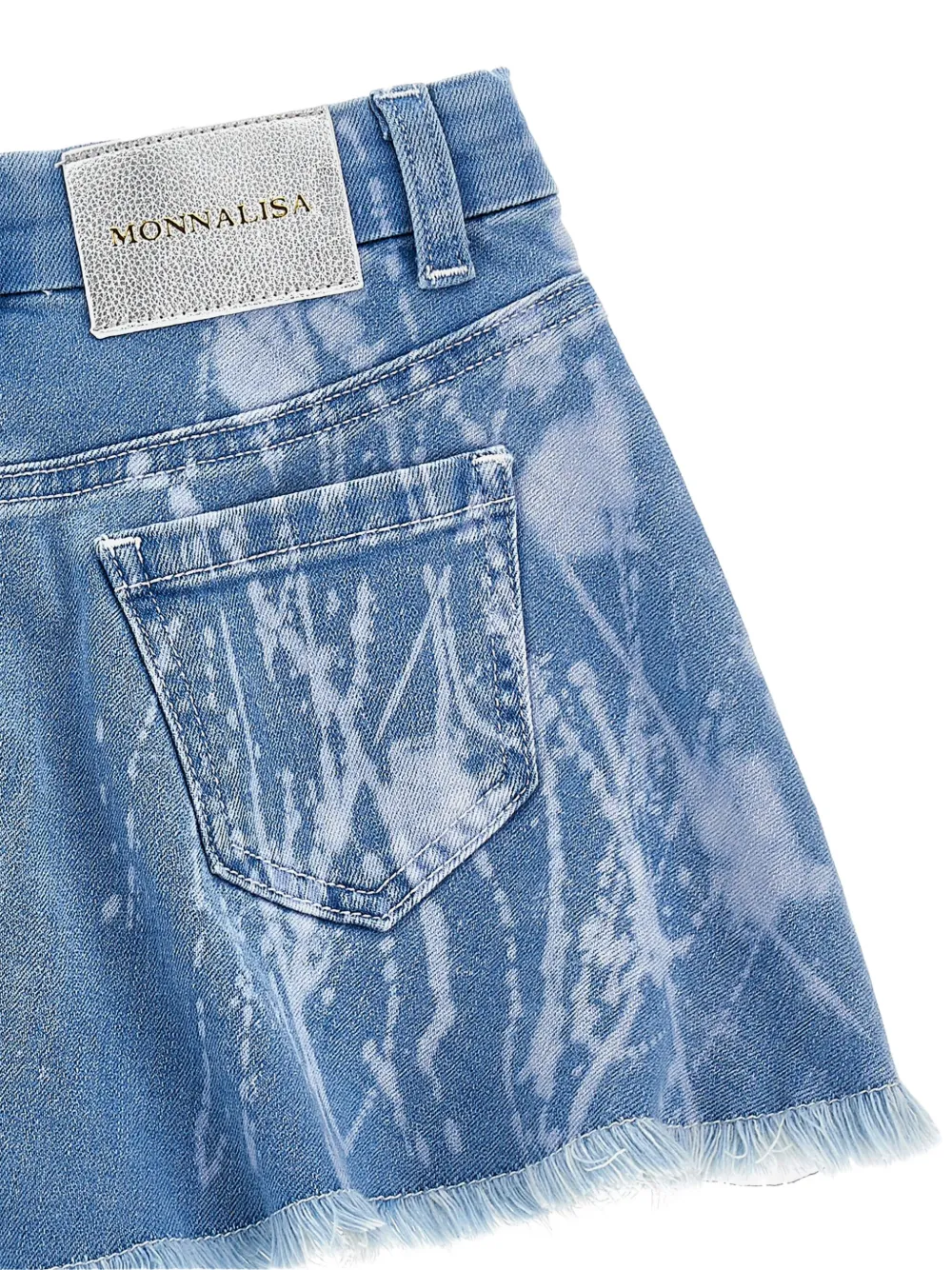 Monnalisa Spijkershorts verfraaid met stras Blauw