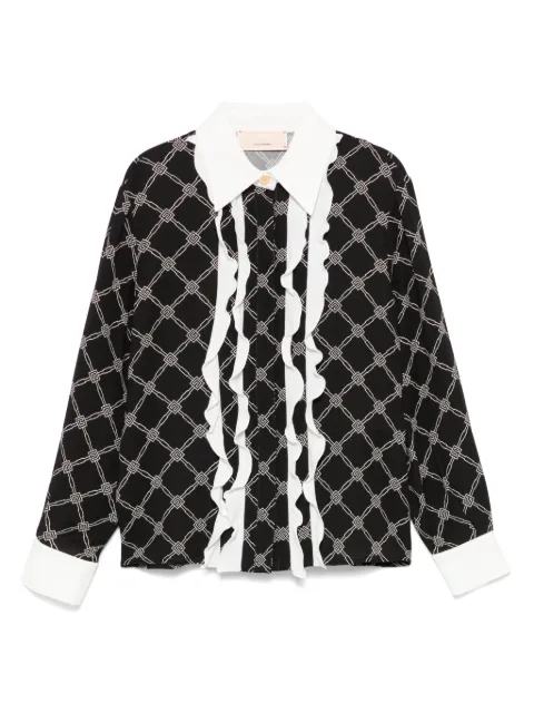 Elisabetta Franchi La Mia Bambina logo-jacquard shirt 