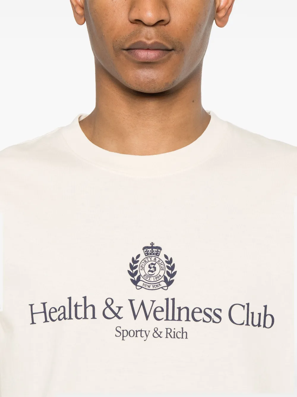 Sporty & Rich H&W Crest T-shirt Beige