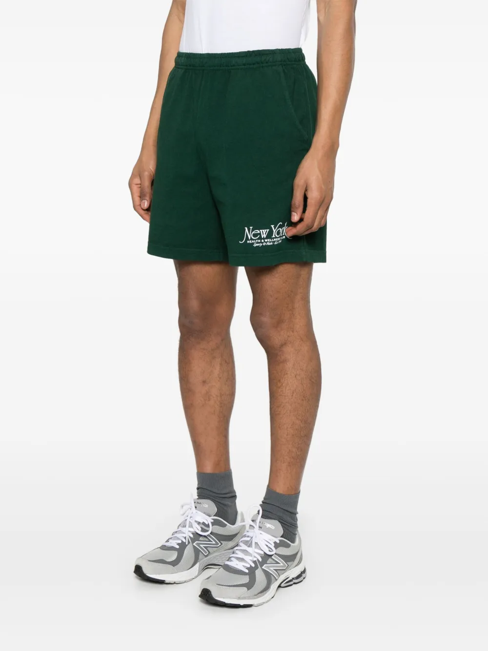 Sporty & Rich NY 94 Gym shorts Groen