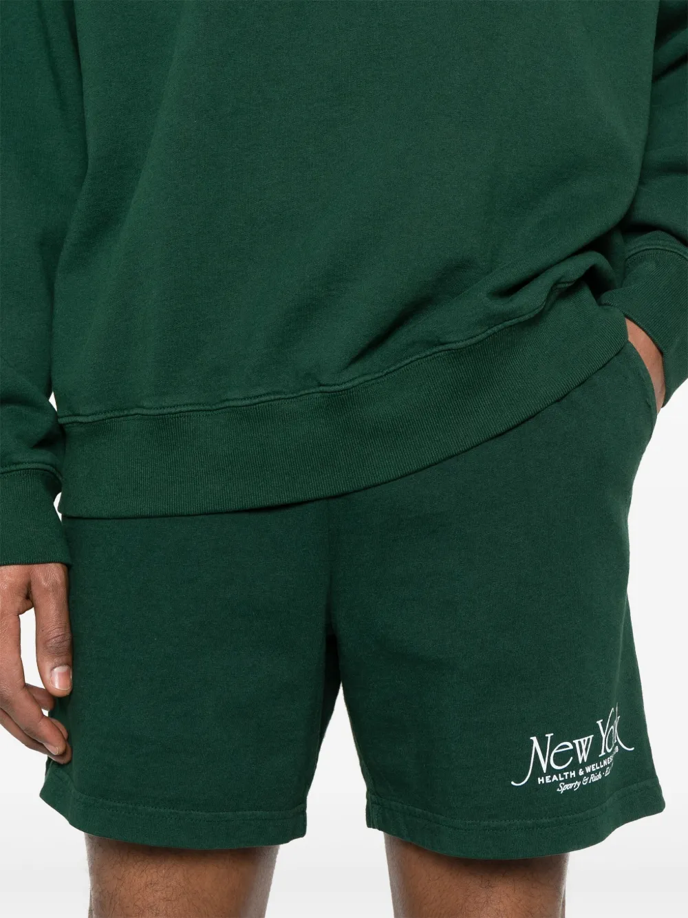 Sporty & Rich NY 94 Gym shorts Groen