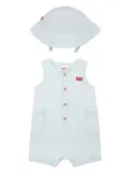 Levi's Kids logo-embroidered romper set - Blue