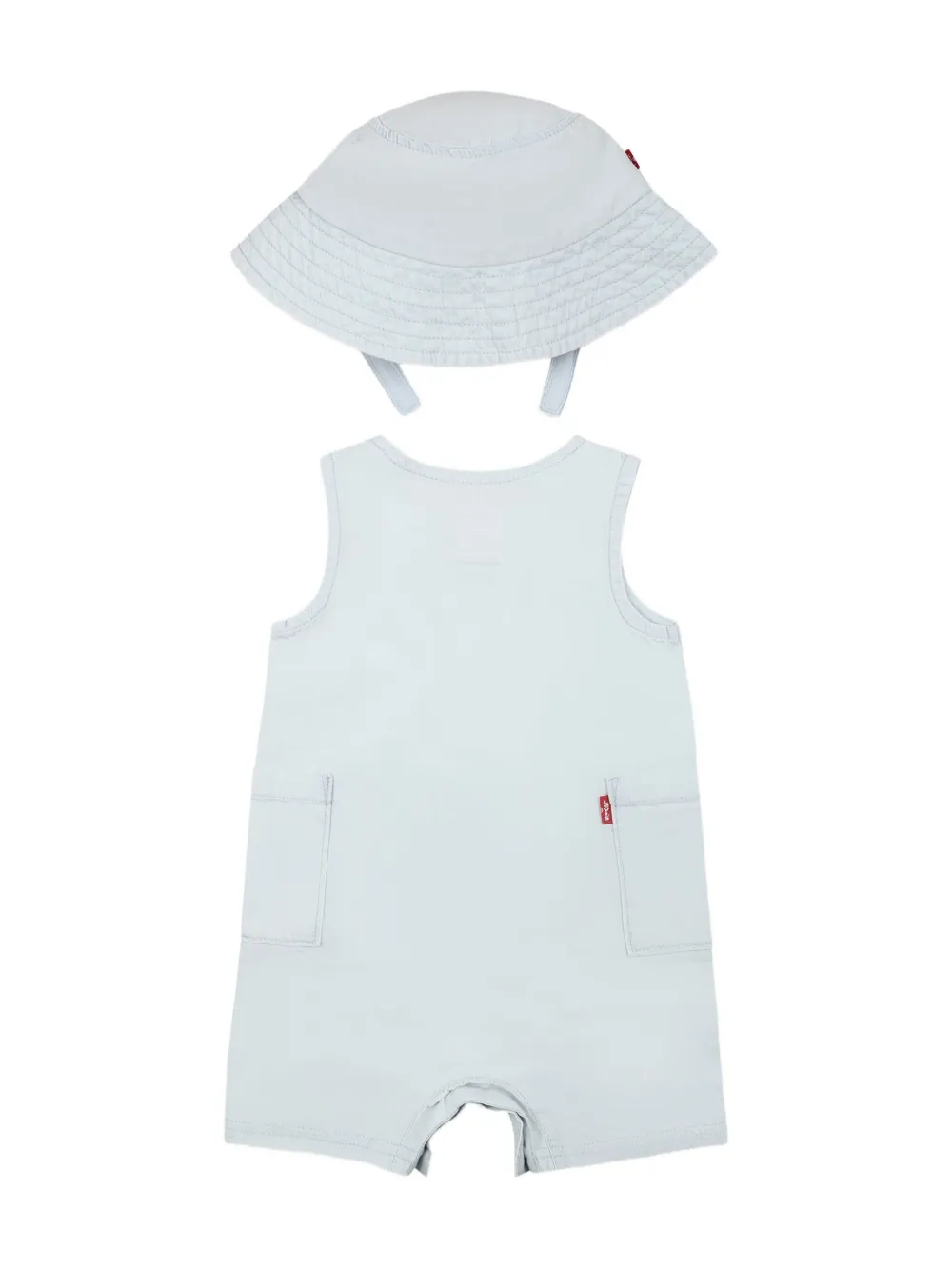Levi's Kids Romper met geborduurd logo Blauw