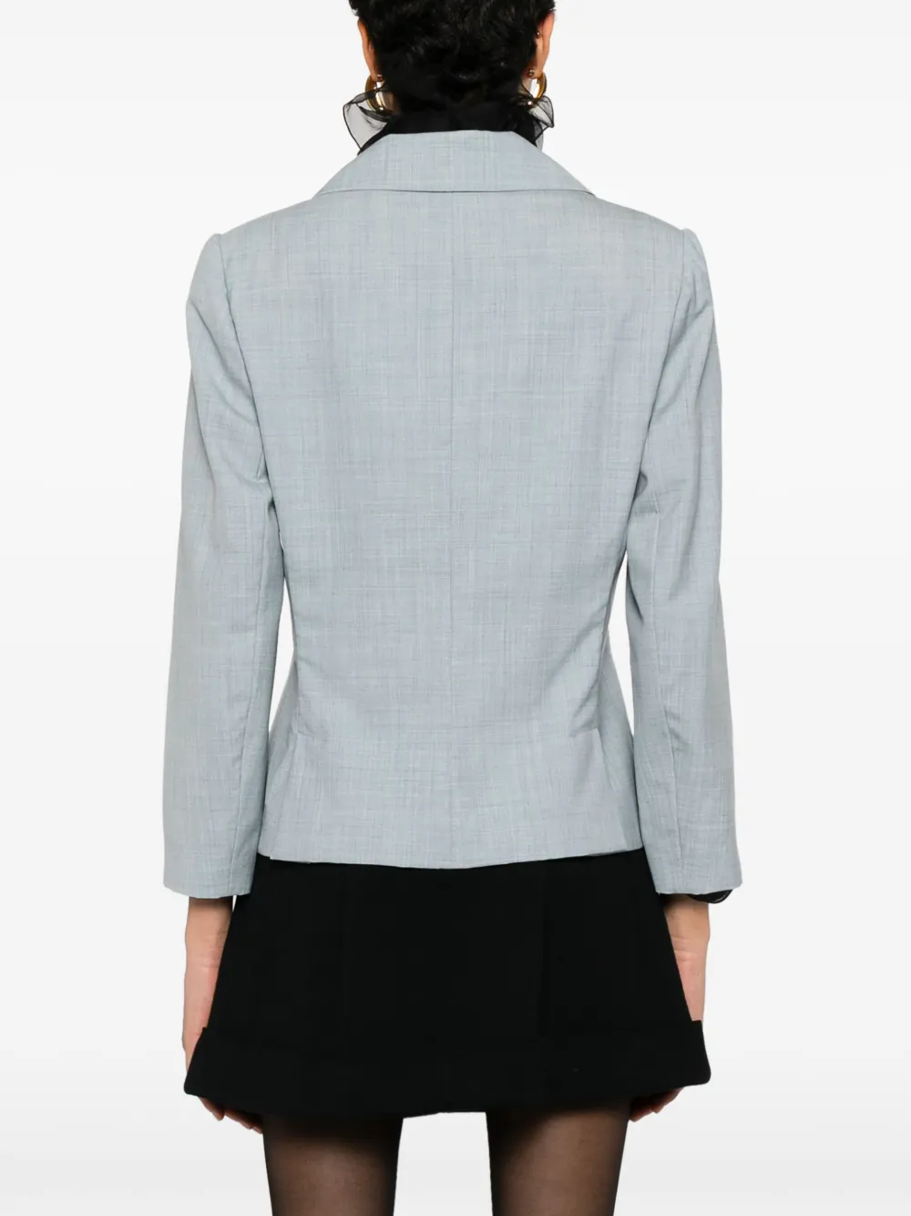 Pre-owned Givenchy 1990s Check-pattern Blazer In Blue