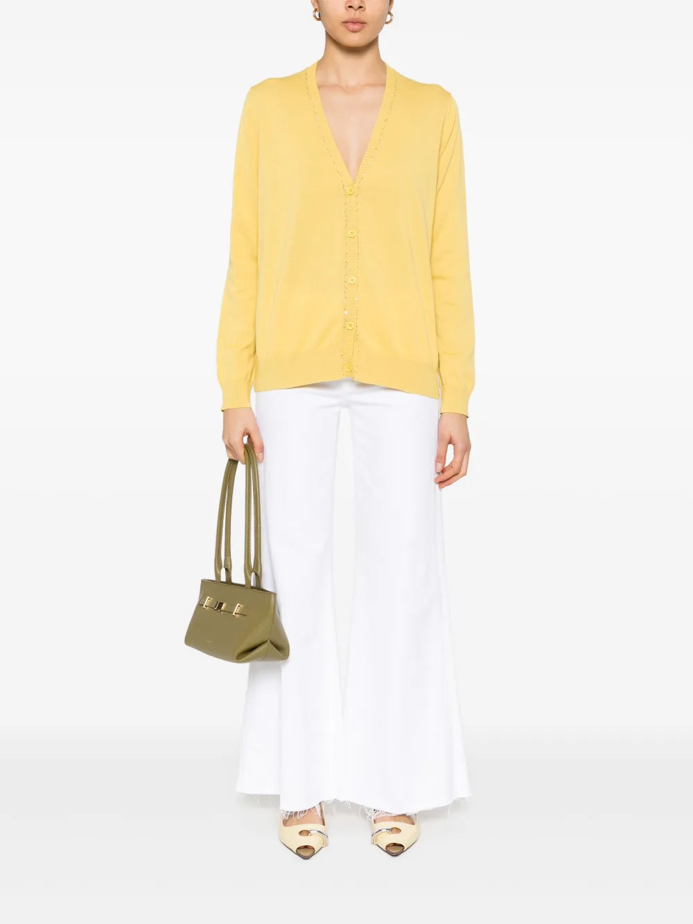 Fabiana Filippi sequin-embellished cardigan Geel