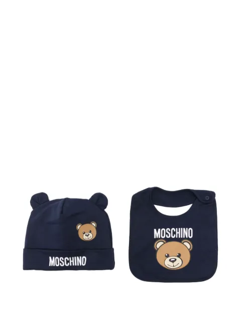 Moschino Kids Teddy Bear beanie hat set