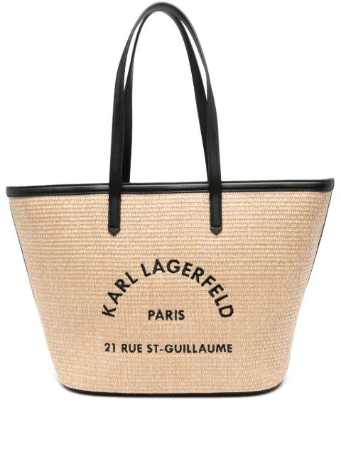 Karl Lagerfeld logo-embroidered tote bag