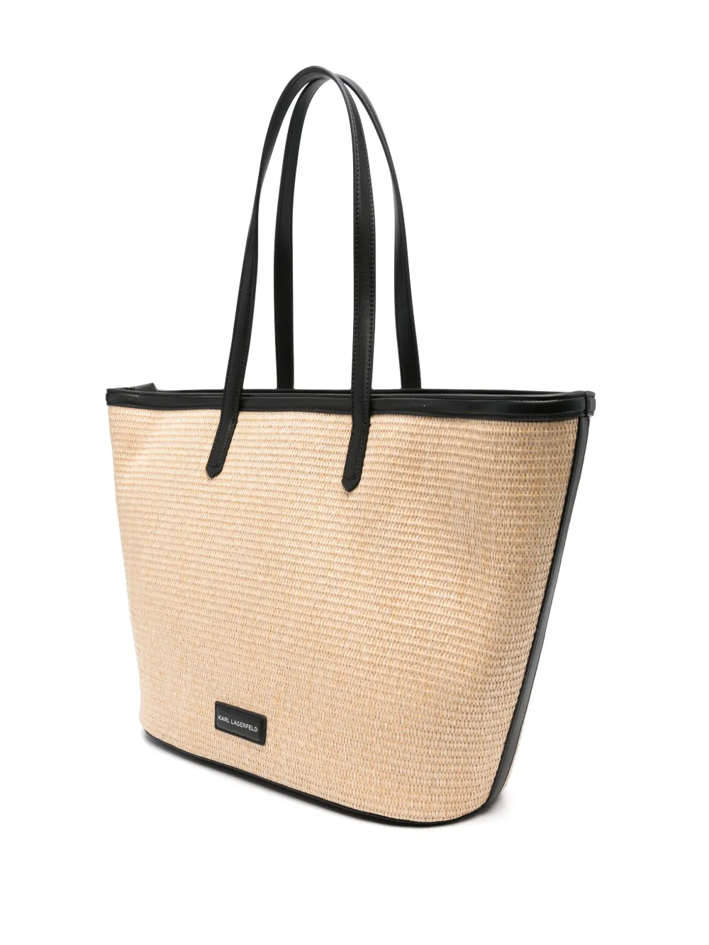 Karl Lagerfeld Shopper met geborduurd logo Beige