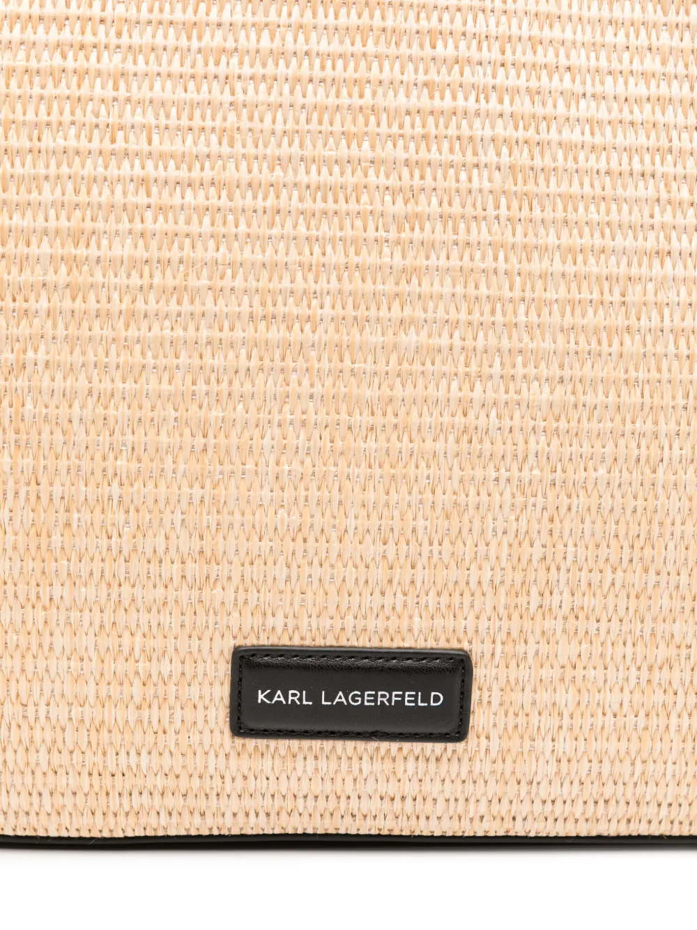 Karl Lagerfeld Shopper met geborduurd logo Beige