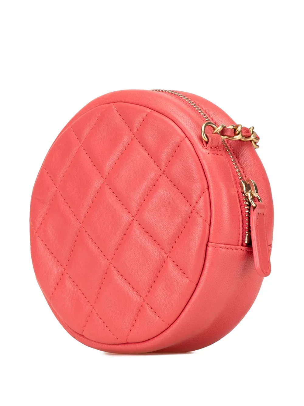 CHANEL Pre-Owned 2018-2019 Quilted Lambskin Lucky Charms Round Clutch with Chain crossbody bag | Pre-Owned | Image 2