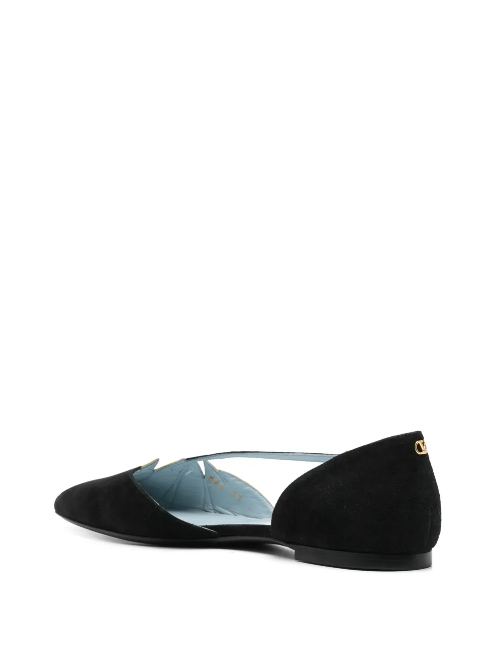 Valentino Garavani leather ballet flats Black