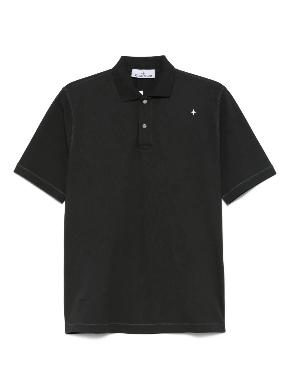 Stone Island Poloshirt met geborduurd logo Grijs