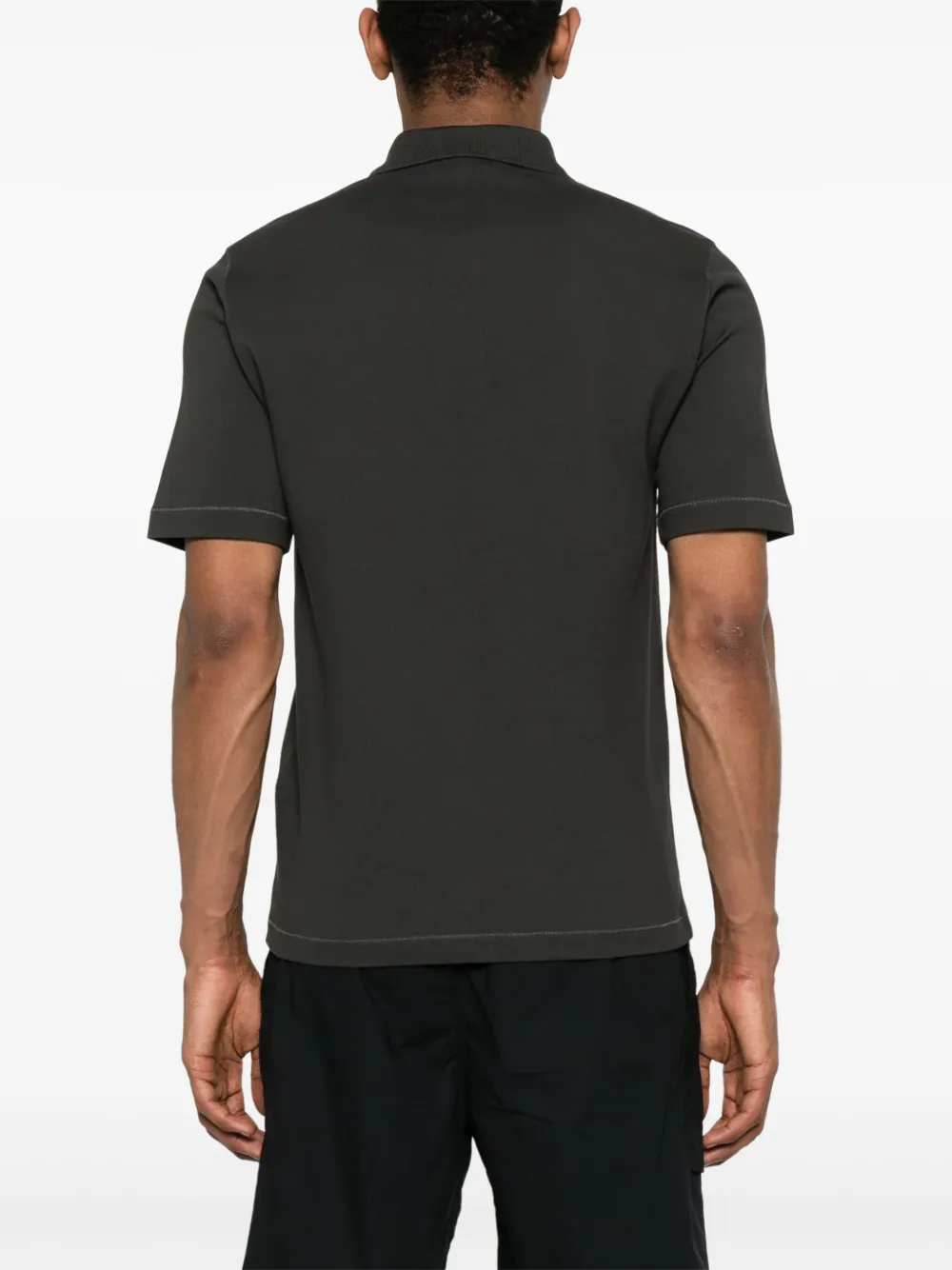 Stone Island Poloshirt met geborduurd logo Grijs