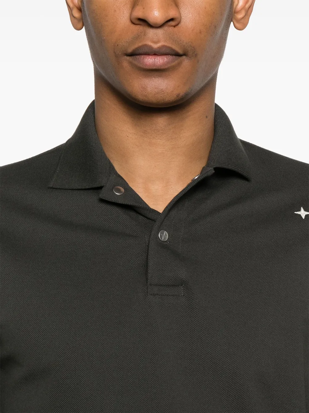 Stone Island Poloshirt met geborduurd logo Grijs