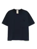 Ten C logo-patch cotton T-shirt - Blue